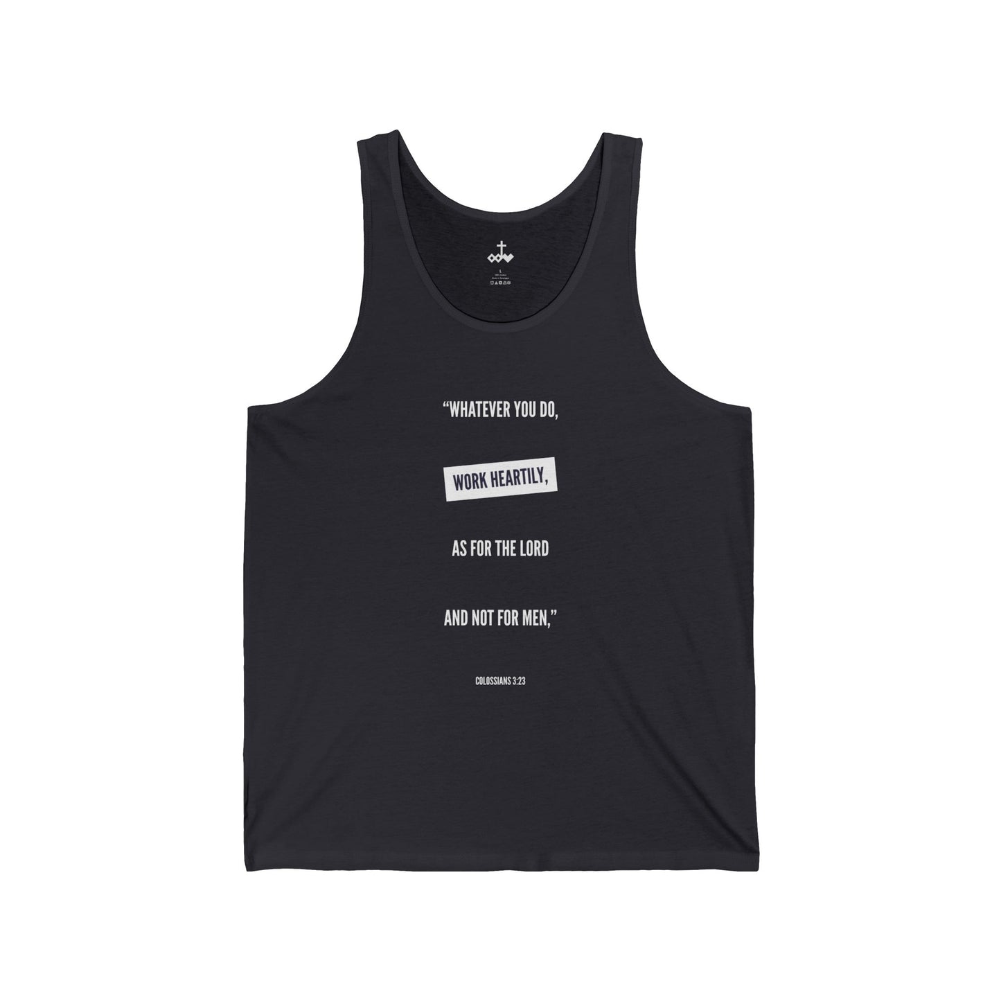 Colossians 3:23 Unisex Jersey Tank