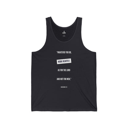 Colossians 3:23 Unisex Jersey Tank