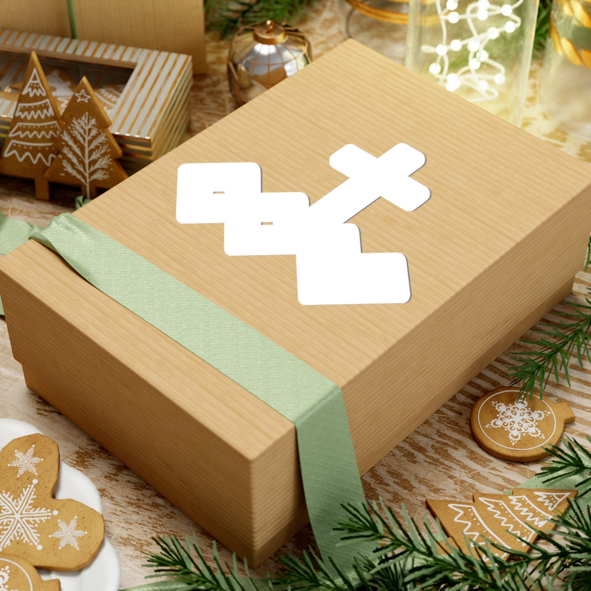 White Kiss-Cut Logo Sticker