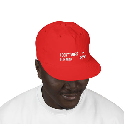 'I Don't Work for Man' Embroidered Snapback Surf Cap