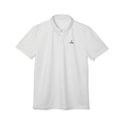 White Unisex Logo Polo Shirt