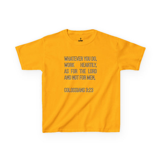 Colossians 3:23 Inspirational Kids Tee