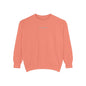 "I Don't Work for Men" Embroidered Garment-Dyed Sweatshirt