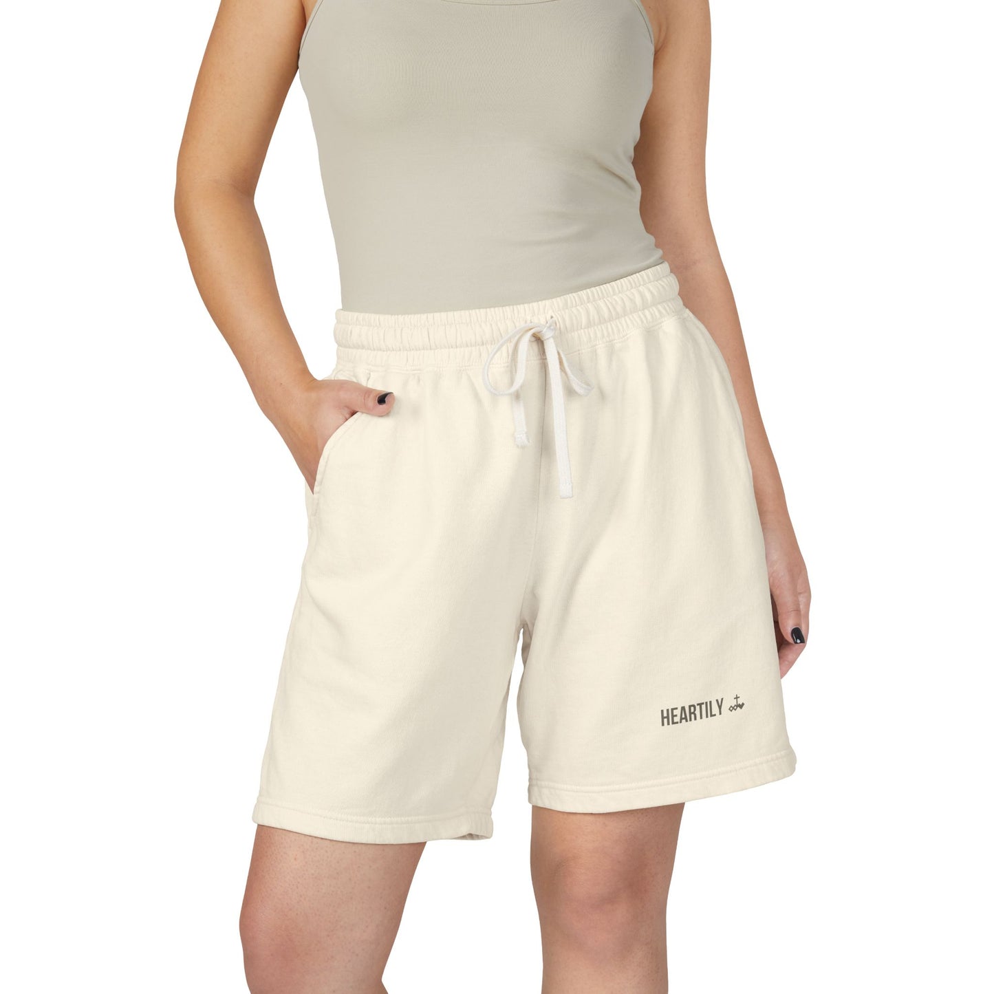 Lightweight Garment-Dyed Fleece Sweat Shorts