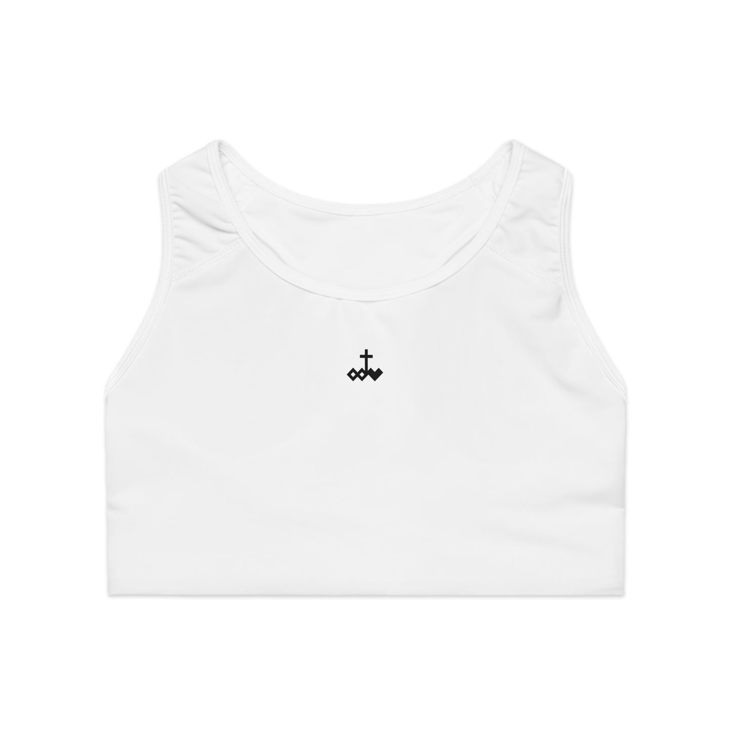 Logo Sports Bra - White