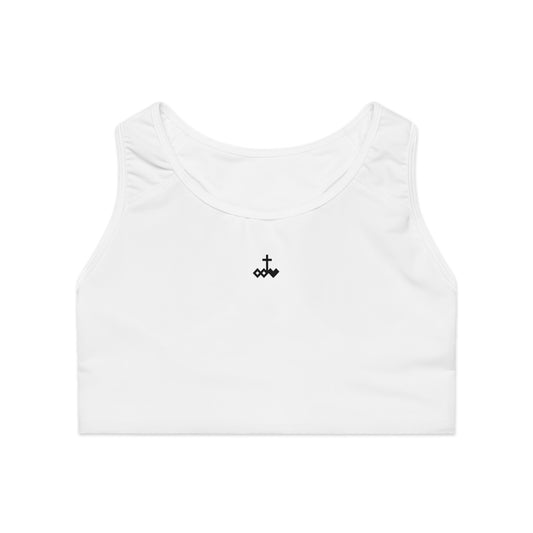 Logo Sports Bra - White