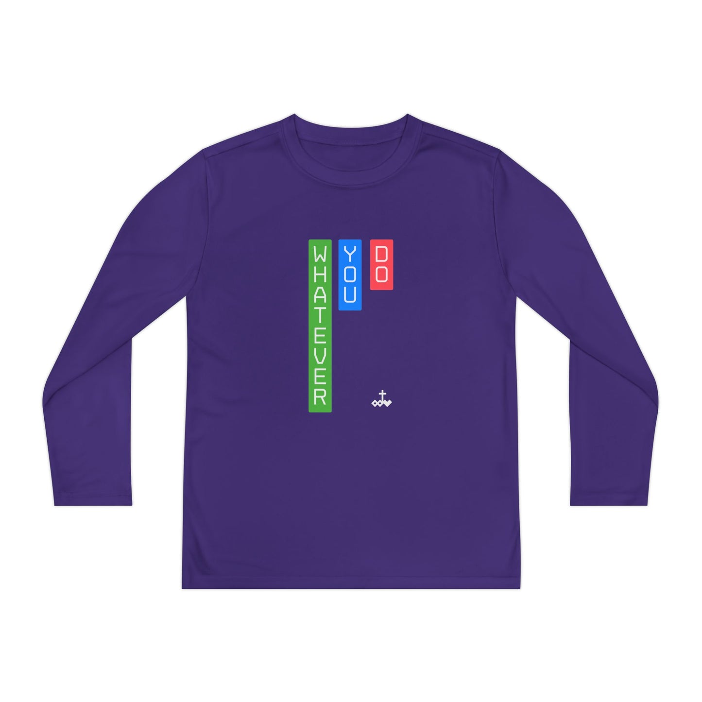Vertical Block 'Whatever You Do' Youth Long Sleeve Tee