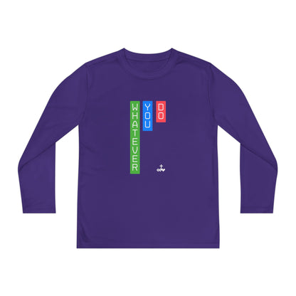 Vertical Block 'Whatever You Do' Youth Long Sleeve Tee