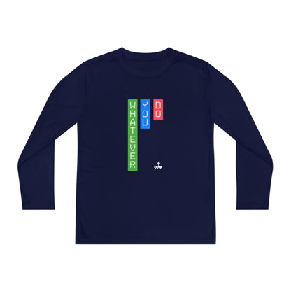 Vertical Block 'Whatever You Do' Youth Long Sleeve Tee