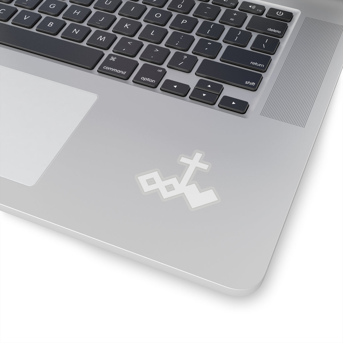 White Kiss-Cut Logo Sticker