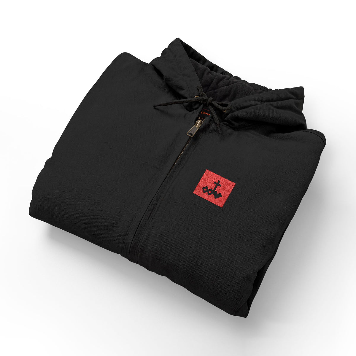 Men's Duck Cloth Work Jacket with Embroidered Logo