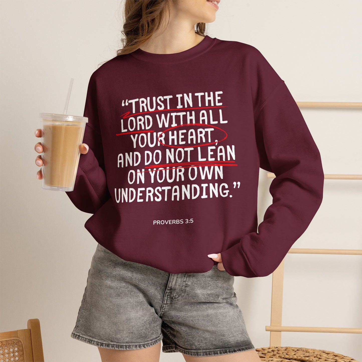 'Trust in the Lord' Proverbs 3:5 Crewneck Sweatshirt