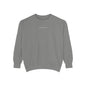 "I Don't Work for Men" Embroidered Garment-Dyed Sweatshirt