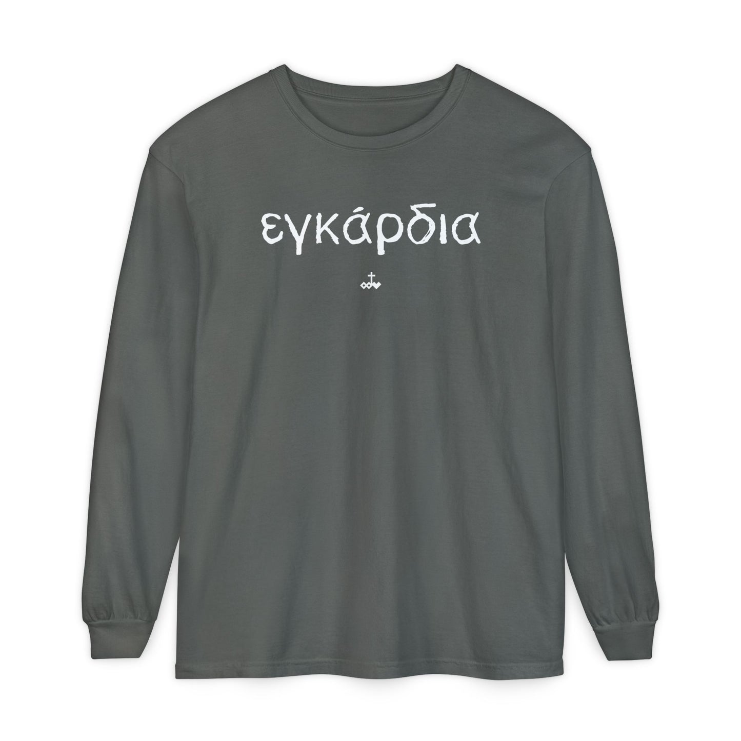Unisex Greek "Heartily" Long Sleeve T-Shirt