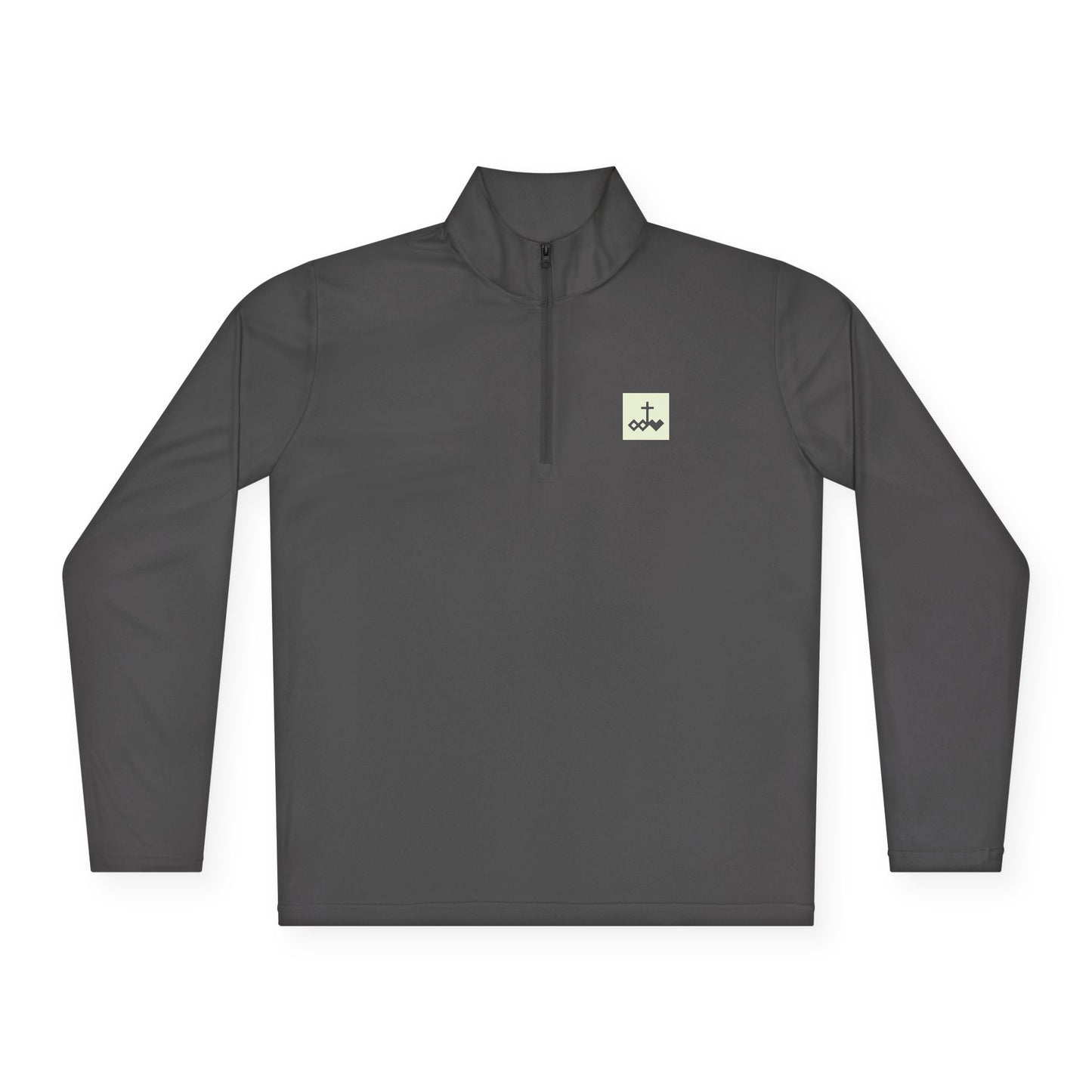 Block Bordered Logo Quarter-Zip Pullover