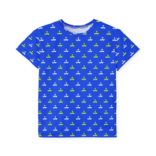 Fun Logo Pattern Kids Sports Jersey