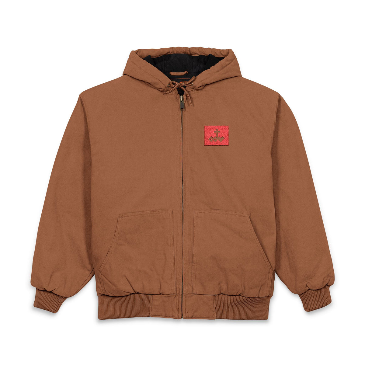 Men's Duck Cloth Work Jacket with Embroidered Logo