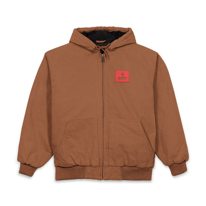 Men's Duck Cloth Work Jacket with Embroidered Logo