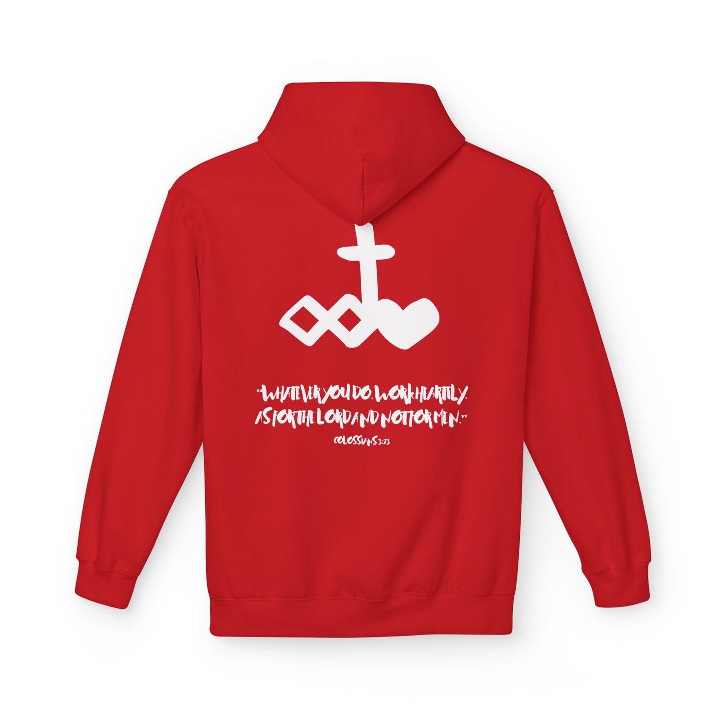 Marker "Work Heartily" Unisex Fleece Hoodie