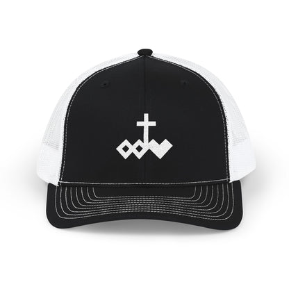 Embroidered Logo Snapback Trucker Cap