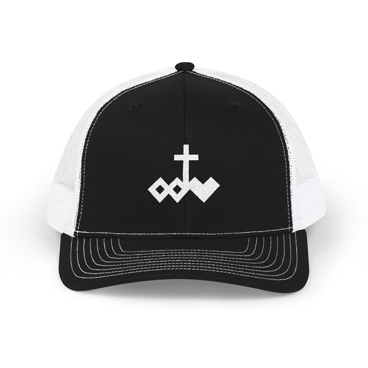 Embroidered Logo Snapback Trucker Cap