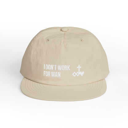 'I Don't Work for Man' Embroidered Snapback Surf Cap