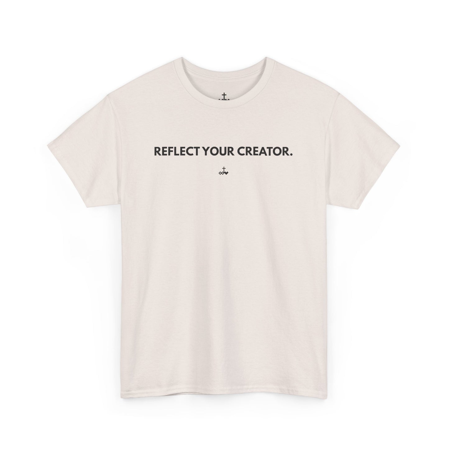"Reflect Your Creator" Unisex Heavy Cotton Tee, Inspirational Graphic Shirt