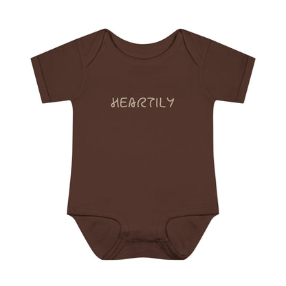 'Heartily' Script Baby Bodysuit