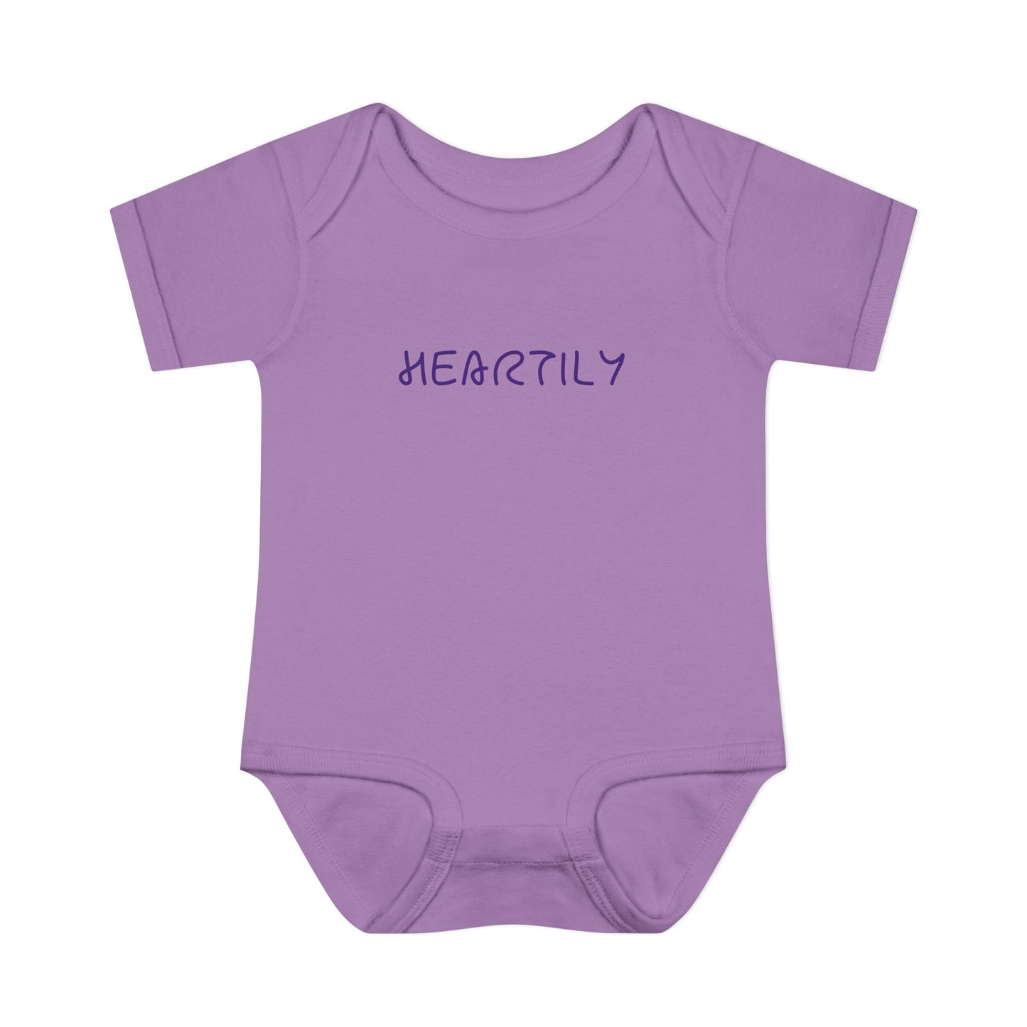 'Heartily' Script Baby Bodysuit