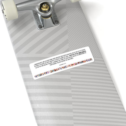 Colossians 3:22-24 with Jobs Kiss-Cut Sticker