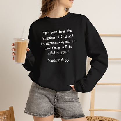Unisex Matthew 6:33 Crewneck Sweatshirt