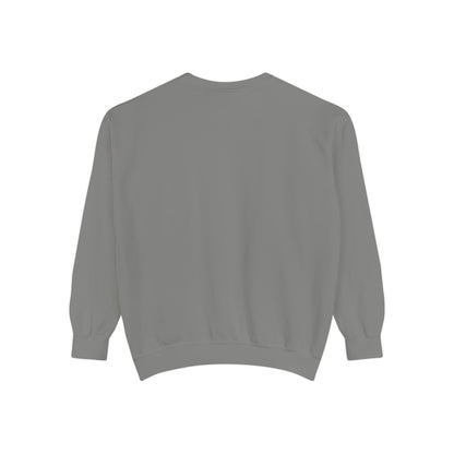 "I Don't Work for Men" Embroidered Garment-Dyed Sweatshirt