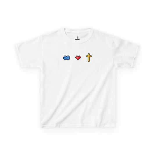 8 Bit Logo Breakdown Kids Heavy Cotton Tee