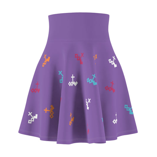 Playful Purple Skater Skirt