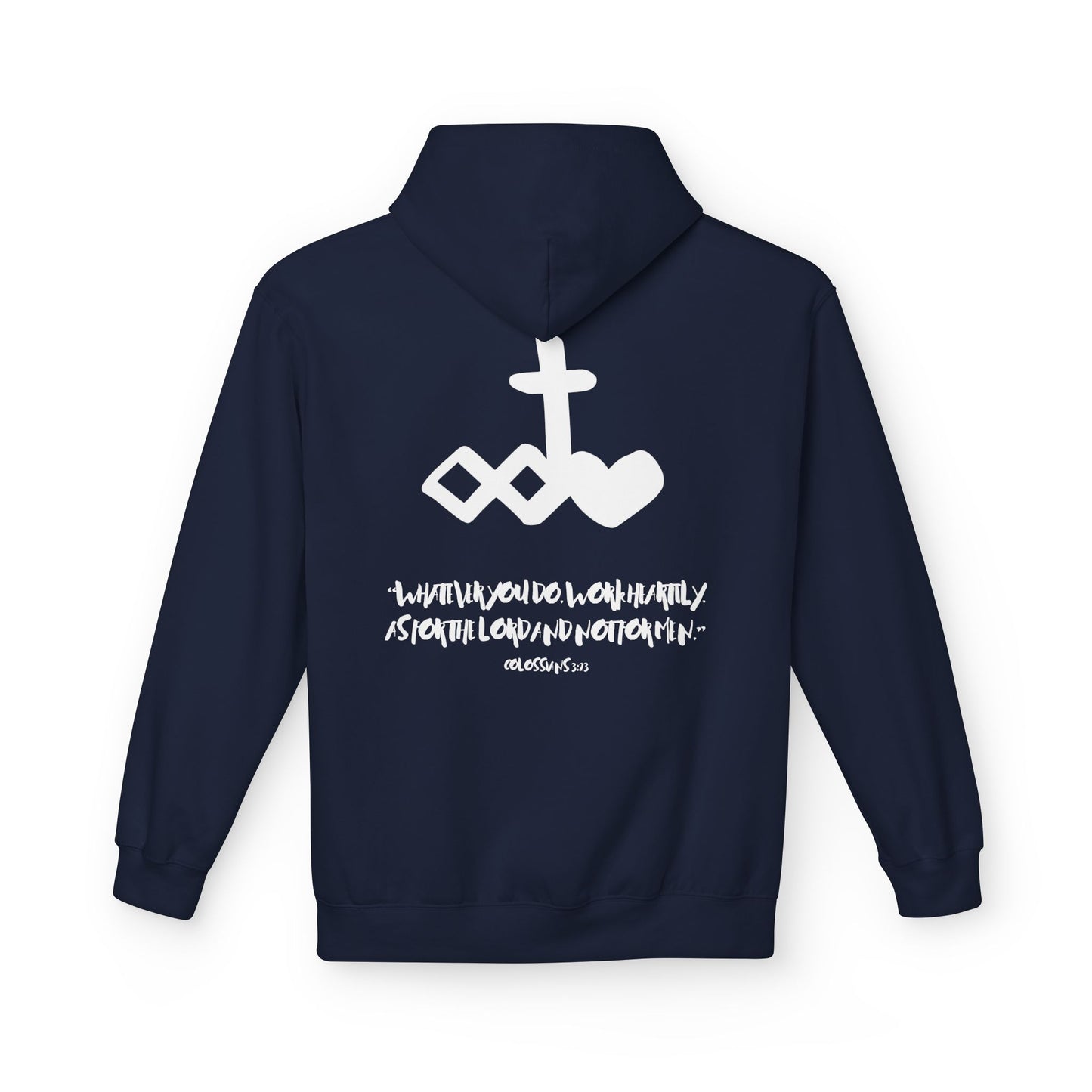 Marker "Work Heartily" Unisex Fleece Hoodie