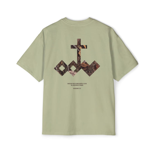 Heartily Men's Camo Logo Heavy Oversized Tee
