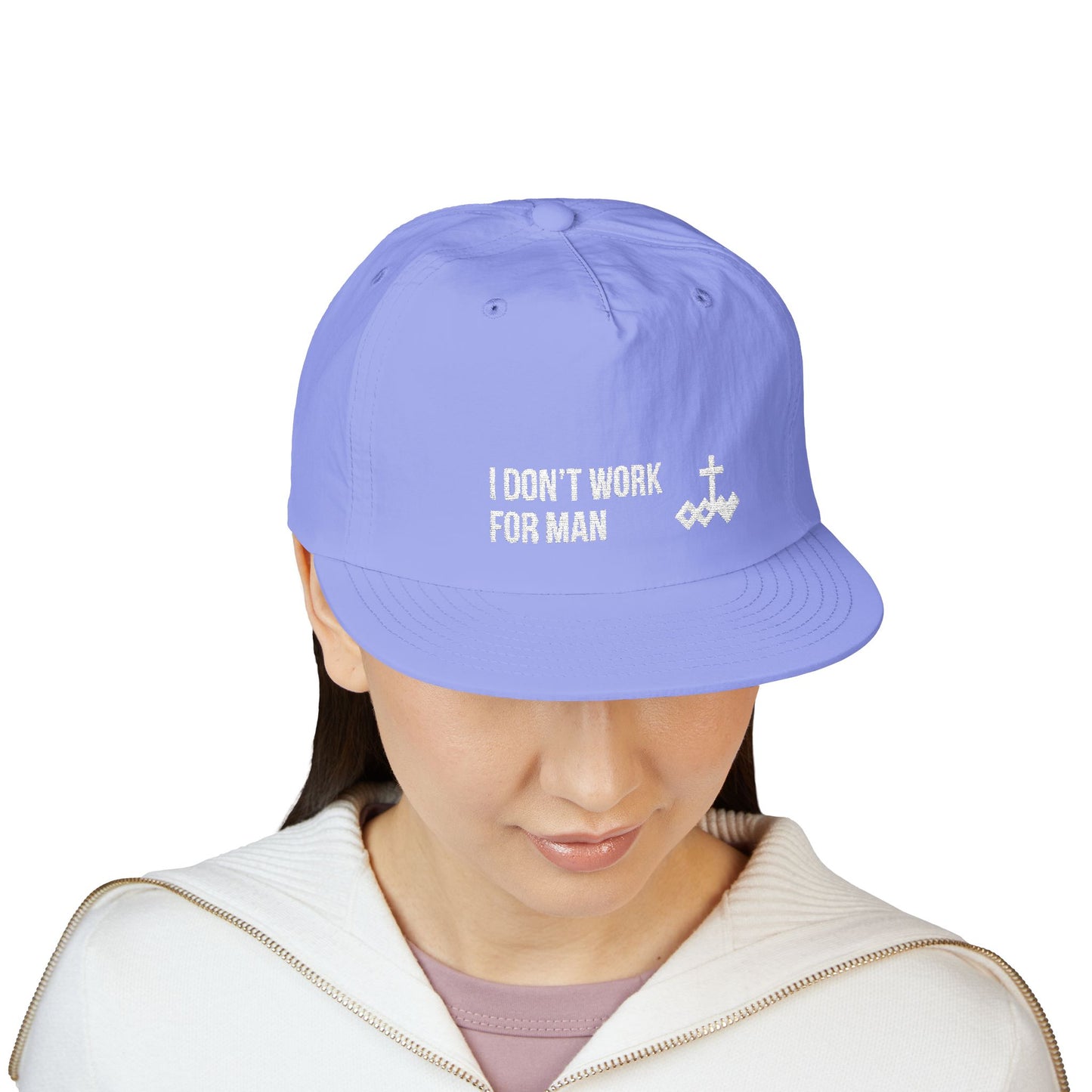 'I Don't Work for Man' Embroidered Snapback Surf Cap