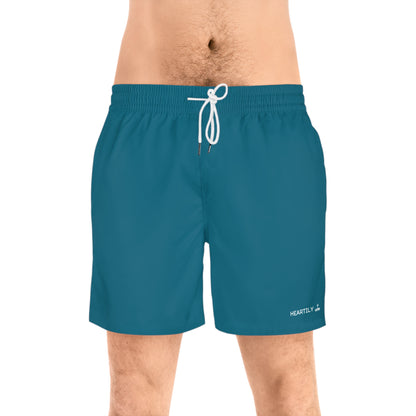 Dark Azure Men's Mid-Length Swim Shorts