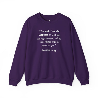 Unisex Matthew 6:33 Crewneck Sweatshirt