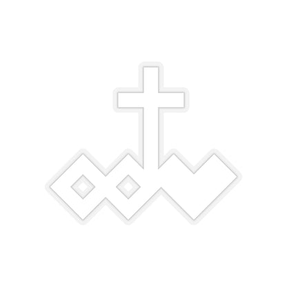 White Kiss-Cut Logo Sticker