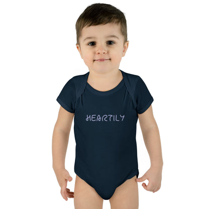 'Heartily' Script Baby Bodysuit