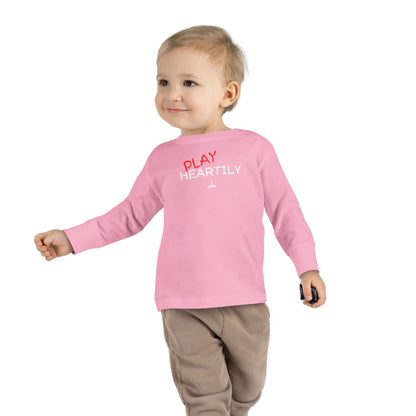 Toddler Long Sleeve "Play Heartily" Tee