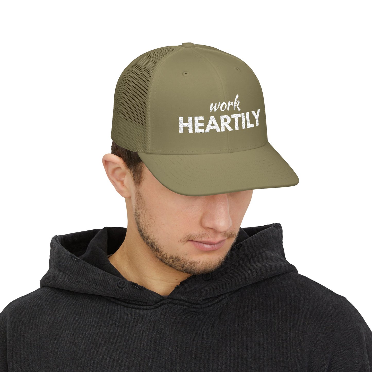 "Work Heartily" Snapback Trucker Cap