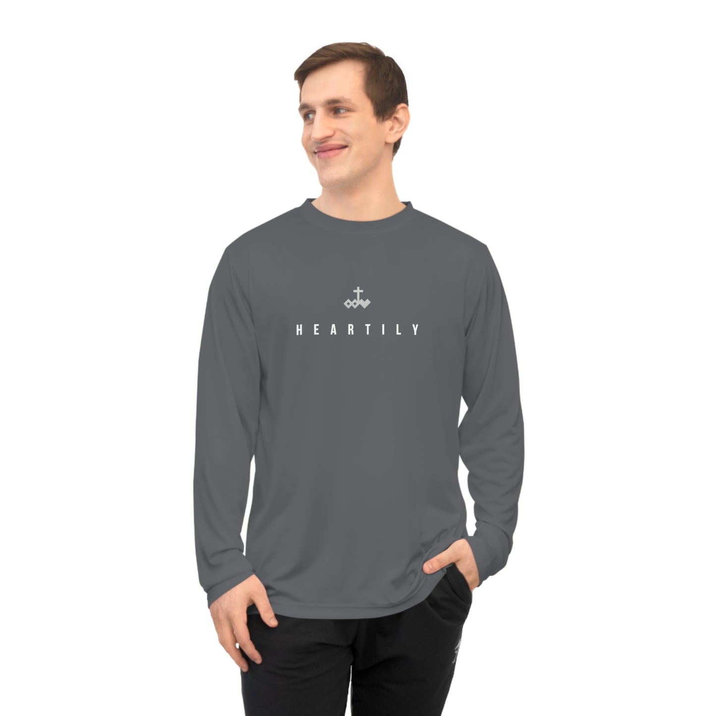 Gradient Logo & Heartily Performance Long Sleeve Shirt