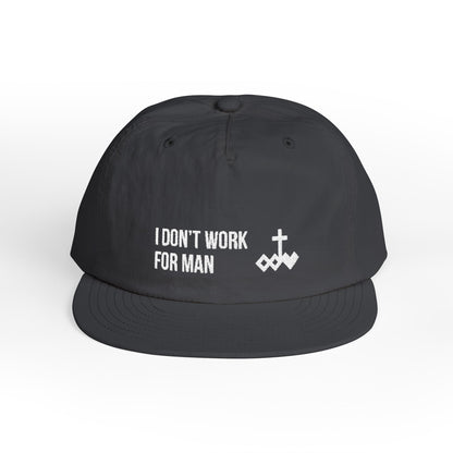 'I Don't Work for Man' Embroidered Snapback Surf Cap