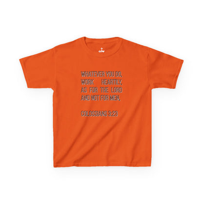 Colossians 3:23 Inspirational Kids Tee