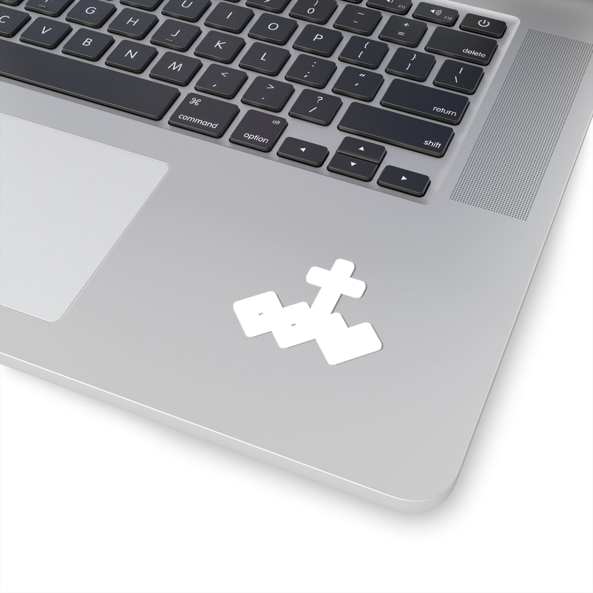 White Kiss-Cut Logo Sticker