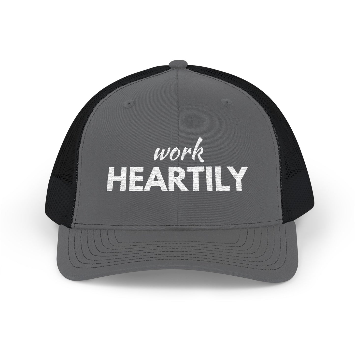 "Work Heartily" Snapback Trucker Cap
