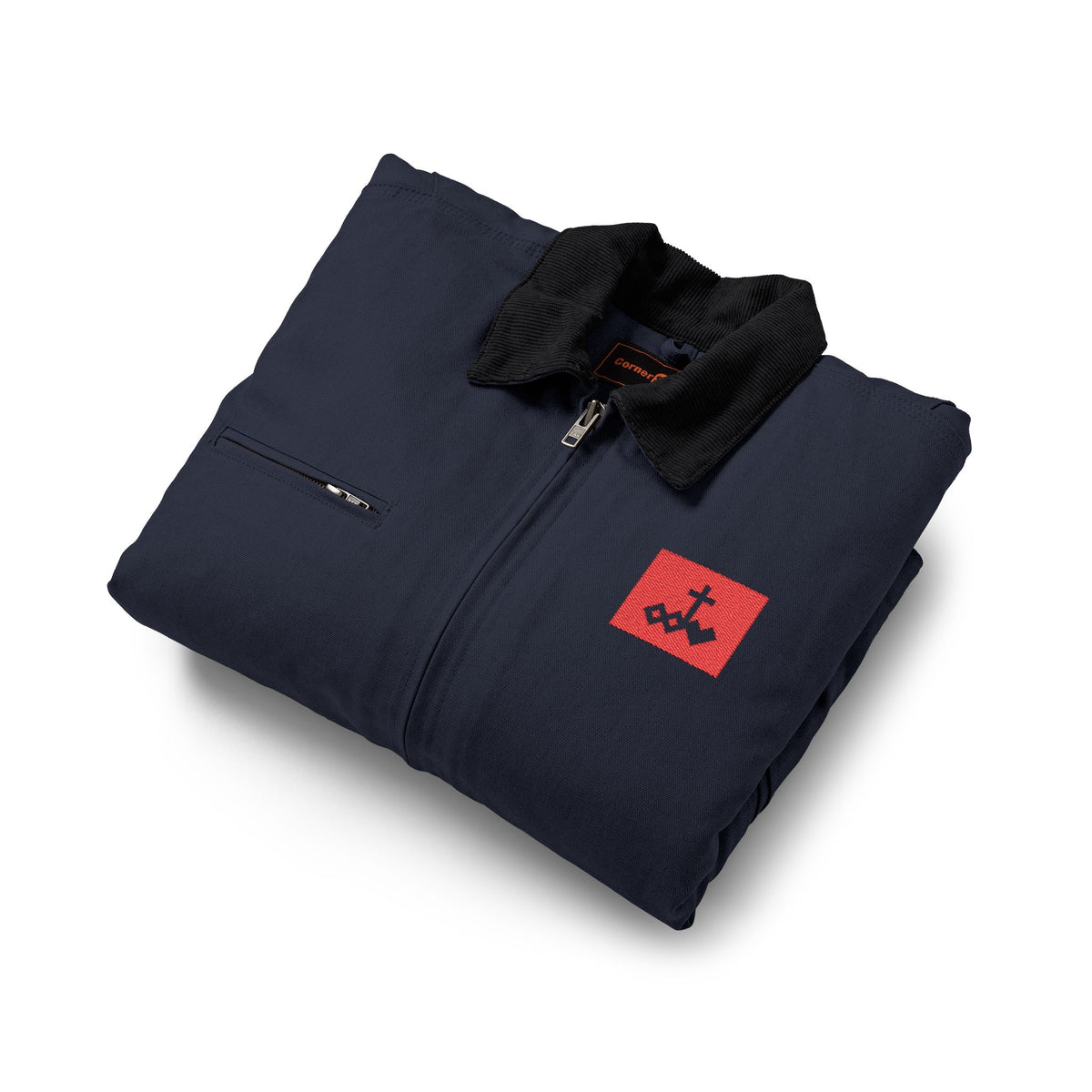 Duck Cloth Work Jacket with Embroidered Logo