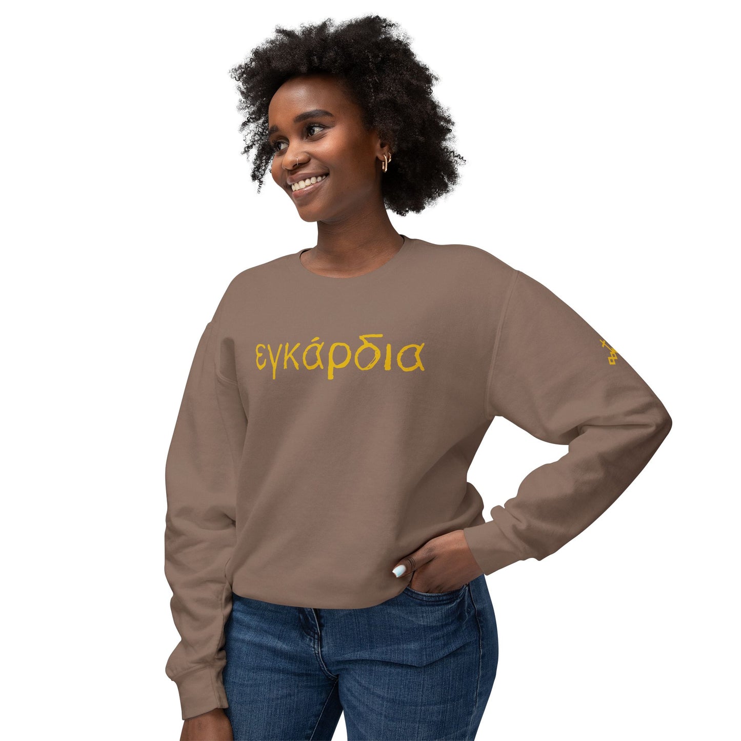 Greek "Heartily" Lightweight Crewneck Sweatshirt